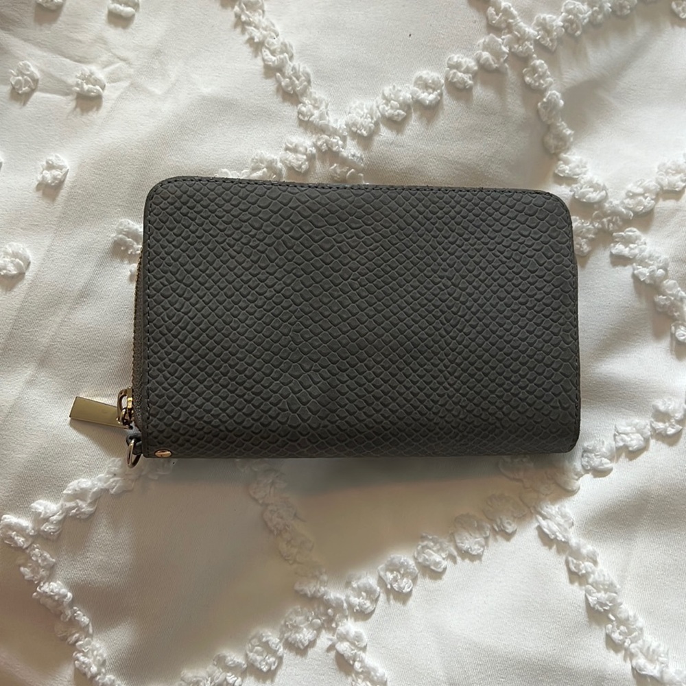 Grey Leather Wallet